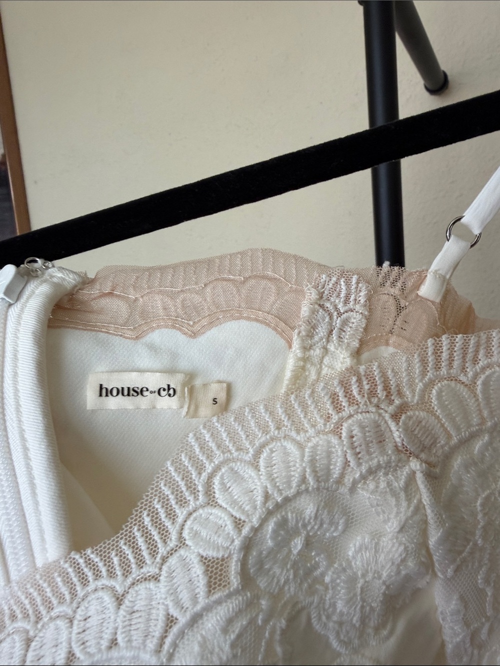 NWOT House of CB Chloe White Custom Lace + Cotton Midi Dress size S A-C - Picture 14 of 14